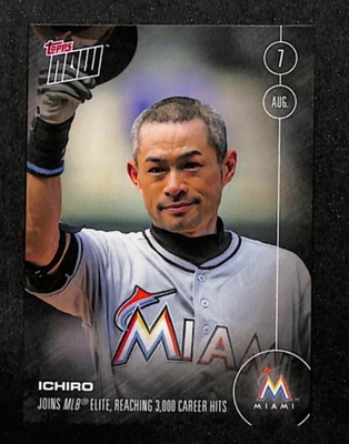 Ichiro Suzuki Marlins 3000 Hits 2016 Topps Now 327-A ⚾Mariner Hall of Fame - Image 1 of 2