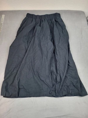 Falda Larga Abercrombie Fitch Mujer LP Negra Frontal Deslizable Bolsillos Cintura Elásticos Foto 1 de 4