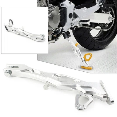 Foot Side Stand Support Leg Kickstand Bracket For Motorcycle Universal Silver - Image 1 of 4