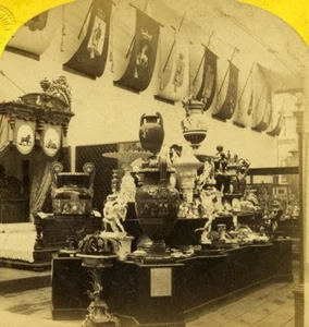 Paris World Fair Sweden Furniture Section Old Leon & Levy Stereoview Photo 1867 - Imagen 1 de 3