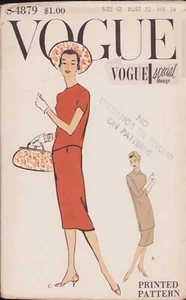 UNCUT 1958 VOGUE Pattern S-4879 - Special Design Two Piece Dress - Bust 32 - Picture 1 of 2