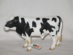 Schleich blanco y negro toro ganado lechero Holstein - Imagen 1 de 7
