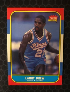 π 1986 Fleer Basketball #25 - Larry Drew - Sacramento Kings - SET BREAK π - Picture 1 of 3