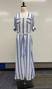EXPRESS WOMEN’S MAXI DRESS SIZE MEDIUM LONG ROLL UP SLEEVE. GOOD CONDITION @@@@@ - Picture 1 of 13