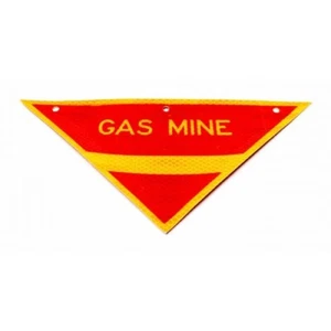 US Militär Schlachtfeld Gasmine Warnschild - NBC - dreieckig 11,5" x 5,75" - Bild 1 von 1