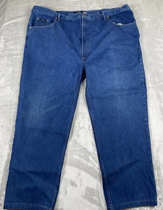 IZOD Jeans Mens 50x28 Blue Straight Leg Denim Pants Relaxed Fit (Tag 52x32) - Picture 1 of 10