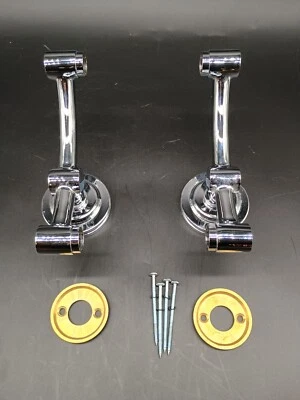 Herrajes de restauración toalla Asbury derecha doble barra borde de cuentas cromadas SOLO BARRAS NOBARS Foto 1 de 4