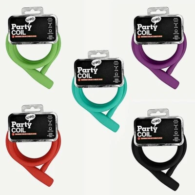 KNOG - 4.3ft Silicone Overmolded Cable Lock 10mm 2 Keys, Coiled, UV Stable Steel - Image 1 of 4