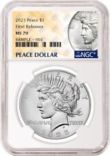 2023 P Uncirculated Peace Silver Dollar NGC MS70 First Releases FR