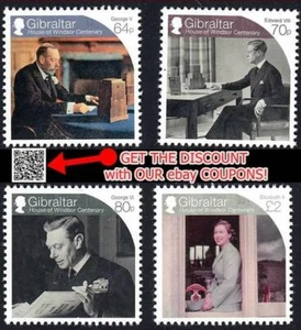 Casa de Windsor 2017 Gibraltar CV $11,00/FV£4,14 Kings & Queen - Imagen 1 de 2