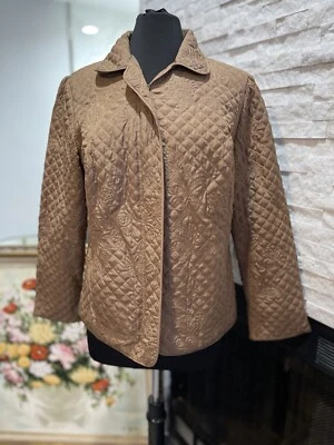R.Q.T. Womens Zip Front Quilted Brown Jacket. Size Large - Image 1 of 4