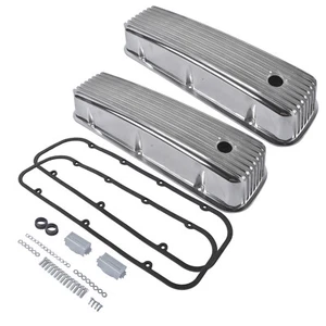 Cubiertas de válvula de aluminio pulidas de 3-11/16" de alto para Chevy BBC 396-502 1965-1995 - Imagen 1 de 13