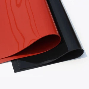 Schwarz/Rot Silikon Gummibrett Hoch Temp Blatt Matte Dichtung 500mm X 500mm - Picture 1 of 20