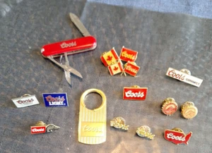 Coors Lapel Pin Lot Plus More! One great price plus FREE SHIPPING! Rare Pieces! - Picture 1 of 12