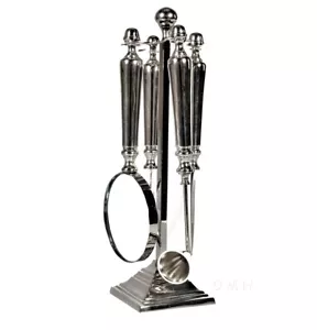 4er Set mit Schreibtischständer Vergrößerungsglas, Brief & Flaschenöffner, Kerzenschnupper - Bild 1 von 6
