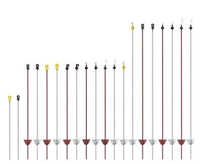 EIDER Federstahlpfähle, oval, Ausführung wählbar, Weidezaunpfähle Metallpfähle Pfähle