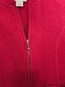 Womens Studio Works 100% Wool Jacket Coat Red Zip Up Made in Australia - Picture 1 of 3