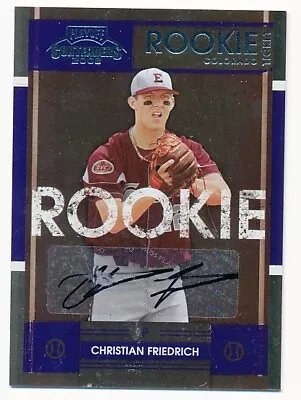 CHRISTIAN FRIEDRICH 2008 PLAYOFF CONTENDERS #68 RC ROOKIE AUTO AUTOGRAPH MINT - Image 1 of 2