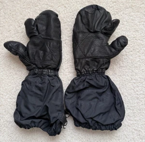 Genuine Swiss Military Surplus Leather Palm Artic Mittens Size Large BRAND NEW - Picture 1 of 5