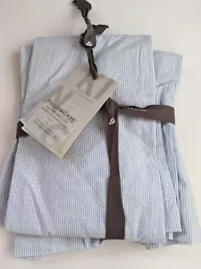 West Elm 2 Pk King Washed 100% Organic Cotton Striped Pillowcase - Picture 1 of 5