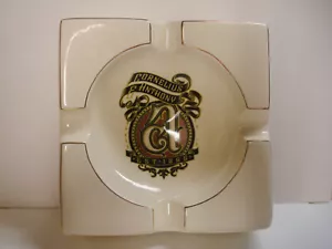 Cenicero Cornelius Anthony Est 1886 con logotipo grande 4 dedos adorno dorado nuevo de lote antiguo - Imagen 1 de 7
