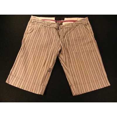 SHORTS BERMUDAS FOX NIÑAS Mujer W 32 Etiqueta Talla 7 Gris Carreras Rayas tiro bajo Foto 1 de 4