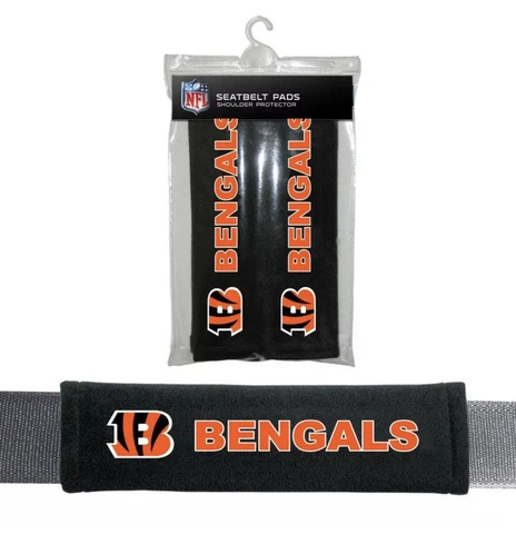 NEW 2PC NFL Cincinnati Bengals Car Truck Bag Seat Belt Pads Shoulder Pads Cover Cover
