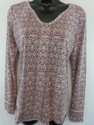 Blusa para mujer William Rast M patrón de serpiente pulóver top nueva con etiquetas Foto 1 de 4