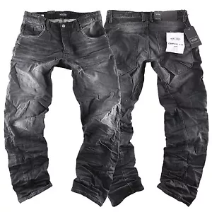 JACK&JONES Mike Hierro Confort Fit Vaqueros Hombre Pantalón Negro Nuevo 314 - Imagen 1 de 3
