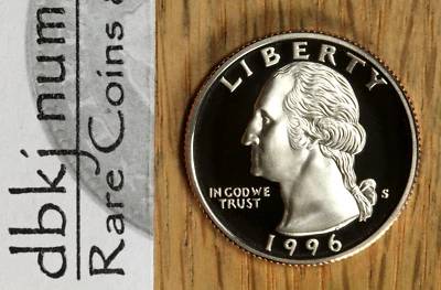 1996 S Clad Washington Quarter 25¢ - Choice to Gem Proof - Image 1 of 3