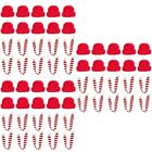  60 Pcs Christmas Bottle Cover Cup Miniature Scarf Knitting Hats Baby Top