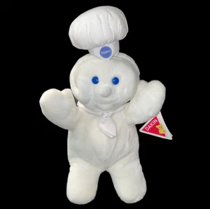 Marioneta de peluche Pillsbury Doughboy Poppin' fresca de 15" vintage 1987 etiqueta DAKIN - Imagen 1 de 8