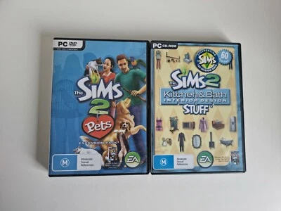 The Sims2:Pets Expansion Pack + Kitchen &Bathroom Interior   w/manual #SU - Image 1 of 4