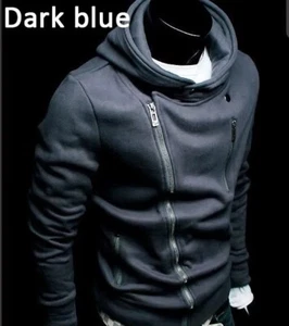 Mens Jackets Slim Fit Zip Up Hoodies Casual Korean Coats Warm For Winter Jackets - Picture 1 of 7