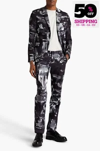 RRP€450 MOSCHINO COUTURE! Trousers IT48 US38 M Abstract Print Made in Italy - Picture 1 of 6