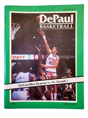DePaul Blue Demons vs St. Joseph's Official Basketball Program January 31, 1983 - Image 1 of 4