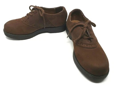 KIDS GH Bass & Co. OXFORD Wingtip DARK BROWN Suede SHOES Lace-up BOYS SIZE 13M - Image 1 of 4