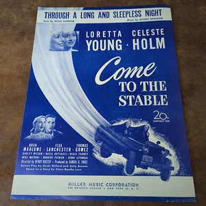 Through A Long And Sleepless Night by Gordon Newman (Vintage Sheet Music 1949) - Picture 1 of 3