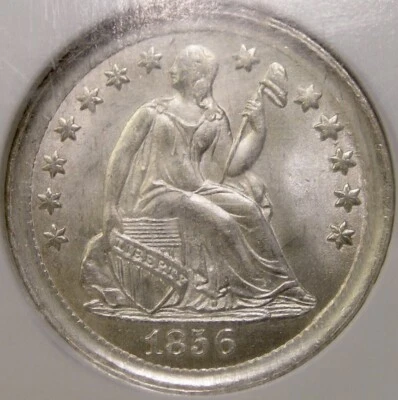 1856 LIBERTY SEATED SILVER HALF DIME AMAZING BRILLIANT PQ++ GEM++ RARE NGC MS 66 - Image 1 of 4