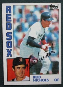 Tarjeta de béisbol Topps 1984 autografiada de los Medias Rojas estrella Reid Nichols firmada- - Imagen 1 de 1