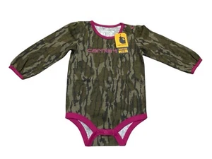 Carhartt Baby Kleinkind kleine Mädchen Langarm Body Mossy Oak Pink 18 Monate - Bild 1 von 2