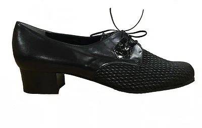 Sanagens Linea Confort Zapatos Mujer de Cuero Negro Con Superior Elástica - Imagen 1 de 3