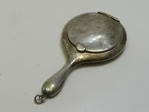 (RefJOH9) Antique silver plated chateleine item, for mirror? trinkets etc? - Picture 1 of 7