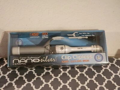 ¡NUEVO! "JILBERE NANO PLATA 450* CLIP DE CERÁMICA/RIZO IÓNICO SIN CLIP 1 1/2"" barril" Foto 1 de 4