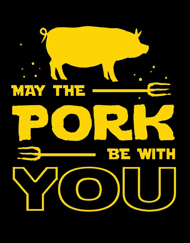 Tin Signs 12.5" " Pork Be With You Sign Decorative Metal - 2407