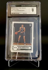 2023 Panini NBA Stickers Victor Wembanyama ROOKIE #467 CGC 9 MINT - Picture 1 of 3