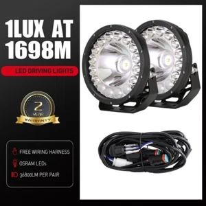 BANSIT 9inch LED Driving Lights Round Red Spot Flood Combo Fog Offroad Truck 4x4 - Picture 1 of 15