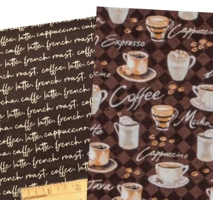 FQ, Juego de dos cuartos de grasa, café, tela de algodón 18” X 21”, manualidades, coser - Imagen 1 de 1
