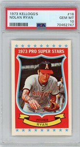 1973 Kellogg’s #16 Nolan Ryan PSA 10 Gem Mint HOF LOW POP GOAT 7 No-hitters