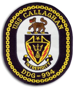 US Navy DDG-994 USS CALLAGHAN Guided Missile Destroyer Ship Crest Patch - Picture 1 of 1
